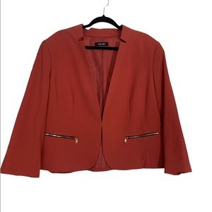 NINE WEST Women's Plus Size Stretch Jacket with Zip Pockets, Cayenne, 18W